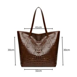 Bolsa Estampa Pele de Jacaré