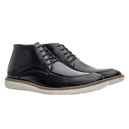 Bota social masculina em couro