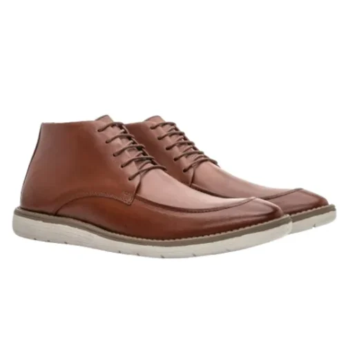 Bota social masculina em couro