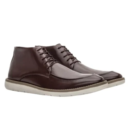 Bota social masculina em couro