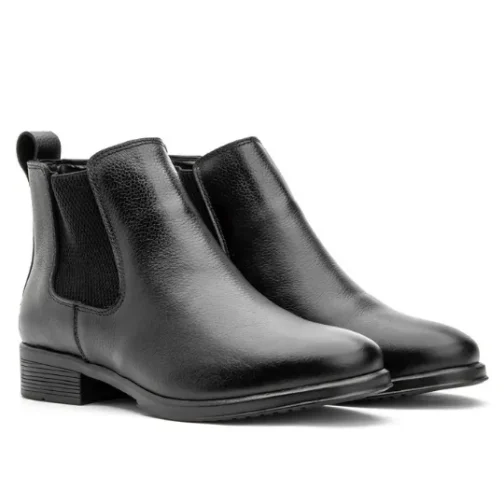 Bota feminina em Couro Chelsea