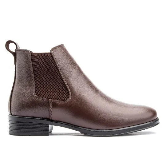 Bota feminina em Couro Chelsea