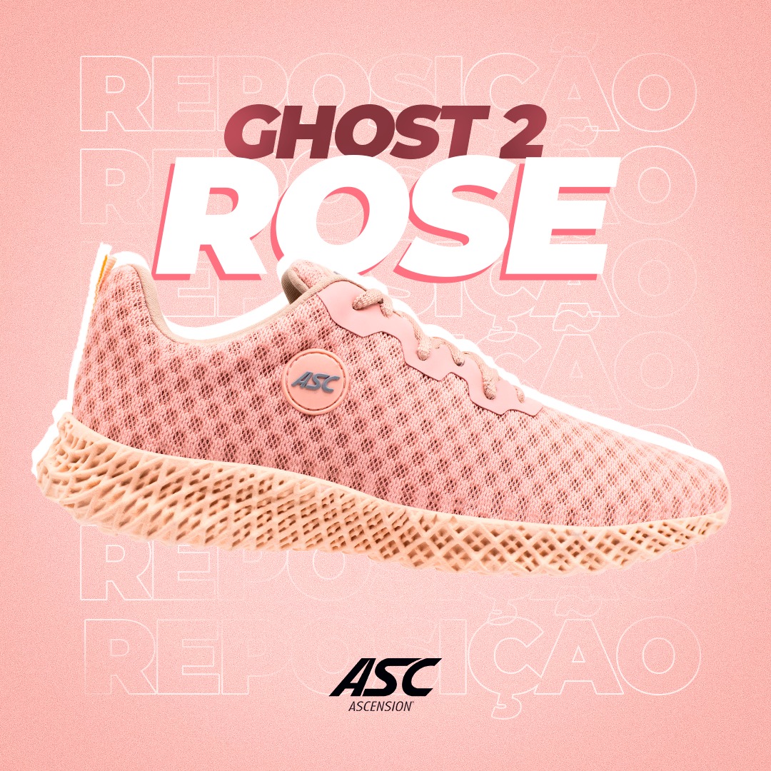 Tênis Esportivo GHOST 2 Rose